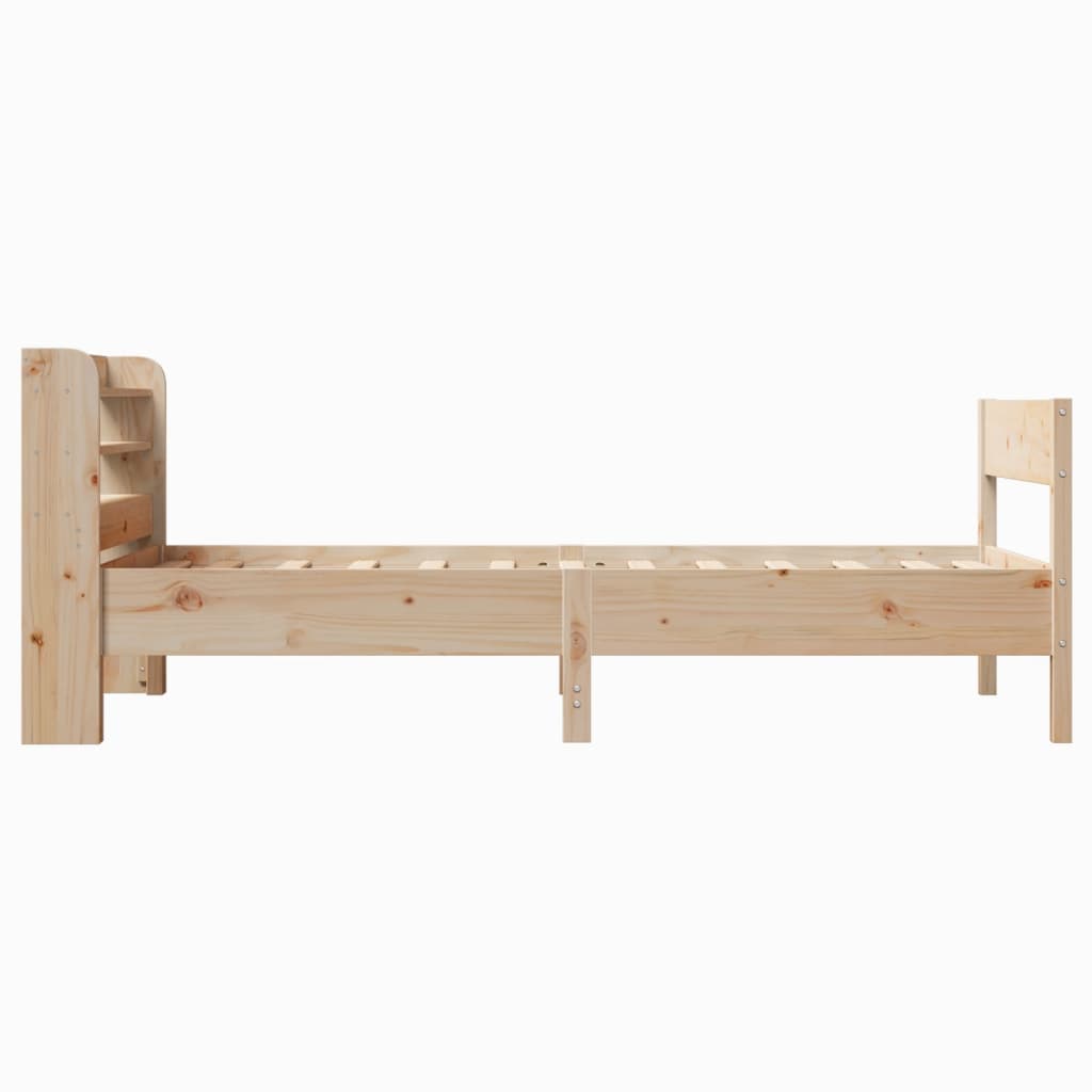 Bed Frame without Mattress 75x190 cm Small Single Solid Wood Pine
